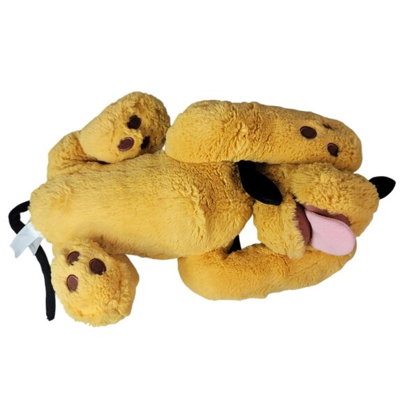 Disney Store Large Pluto Plush Orange Yellow 15" Stuffed Animal Doll Tongue Lay - Picture 8 of 11